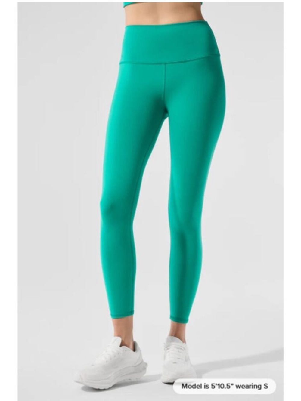 FLAW Alo Yoga Leggings Women  7/8 High Waist Airbrush Green Gym Chic Sz S - Picture 2 of 6